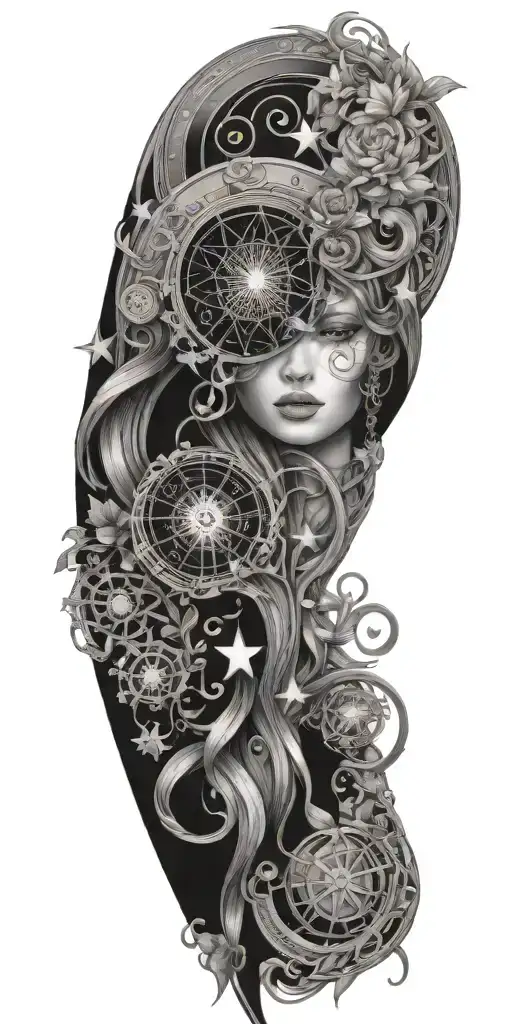 Magic And Astrology Sign Entangled