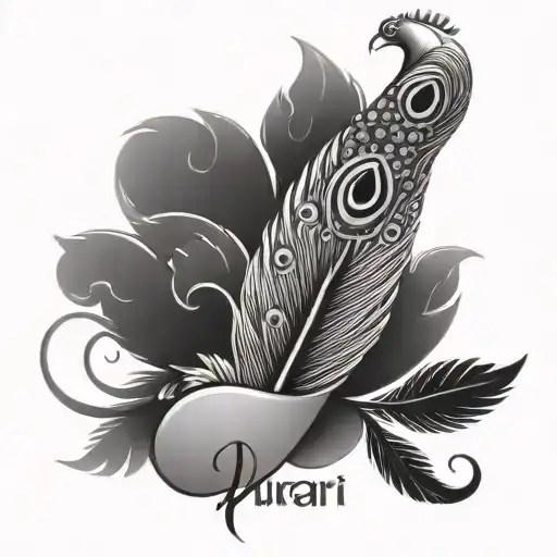 The Name 'Durai' With A Peacock Feather