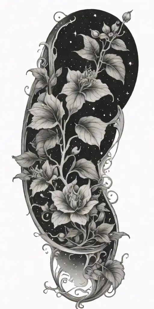 A Magical Plant Growing In The Depths Of Space