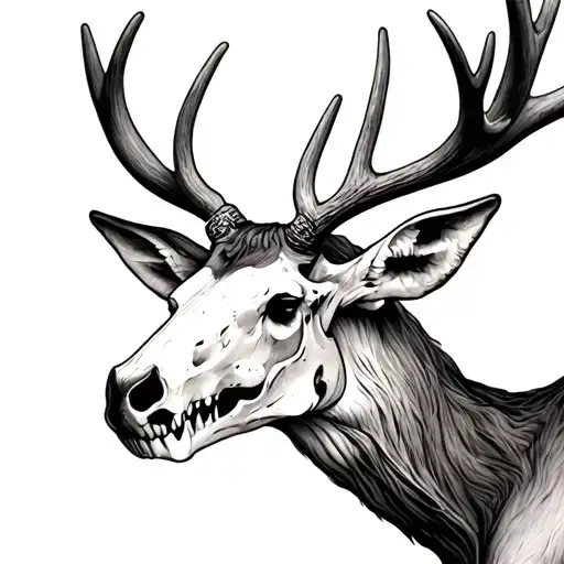 Finnish Reindeer Skull