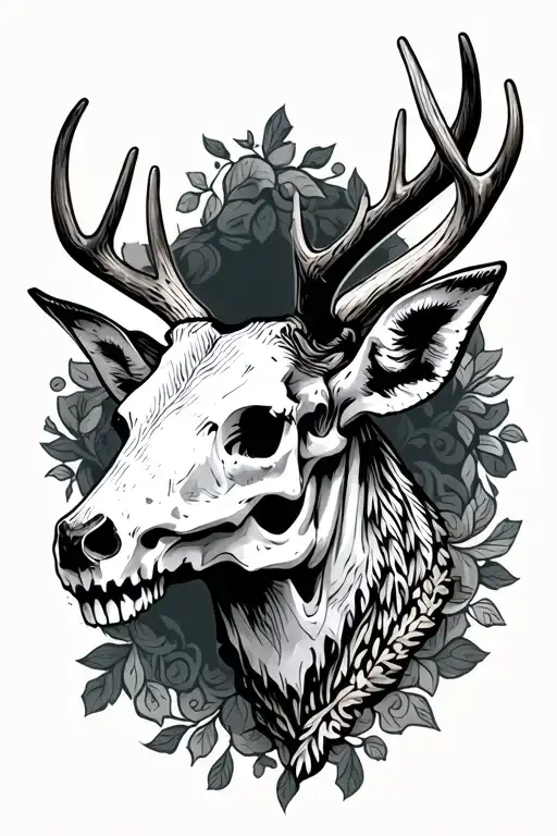 Finnish Reindeer Skull