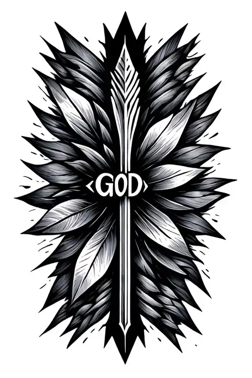 God Is Greater Than Highs And Lows Symbol With Boho Arrow