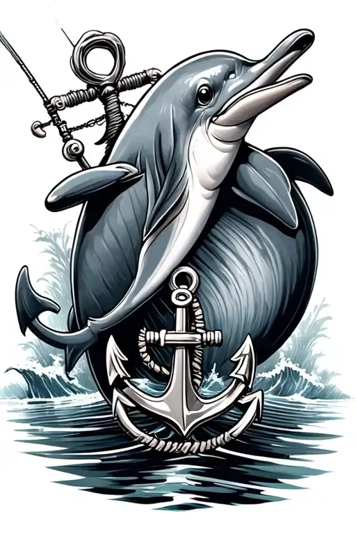 Fishing With A Dolphin And An Anchor