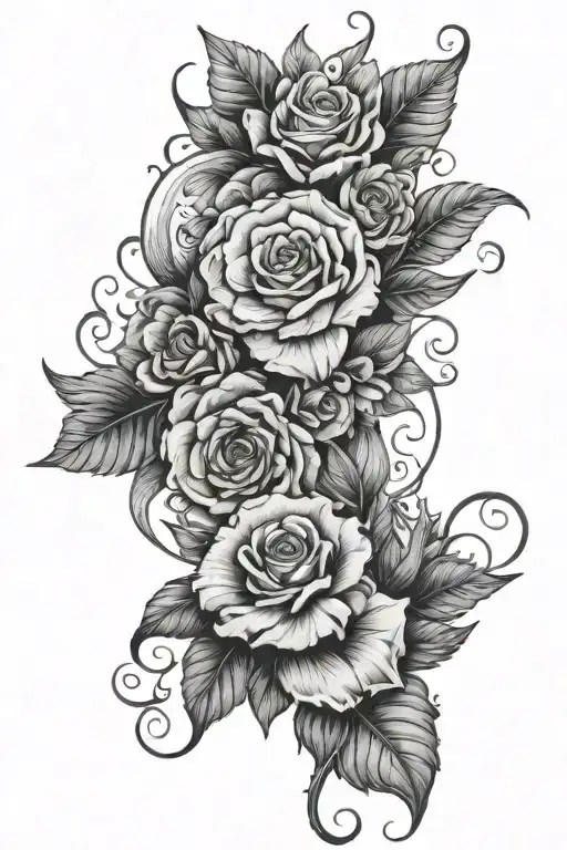 Summer Tattoo Black And White Drawing