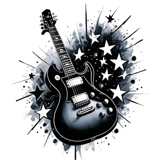 Elettric Guitar And Stars