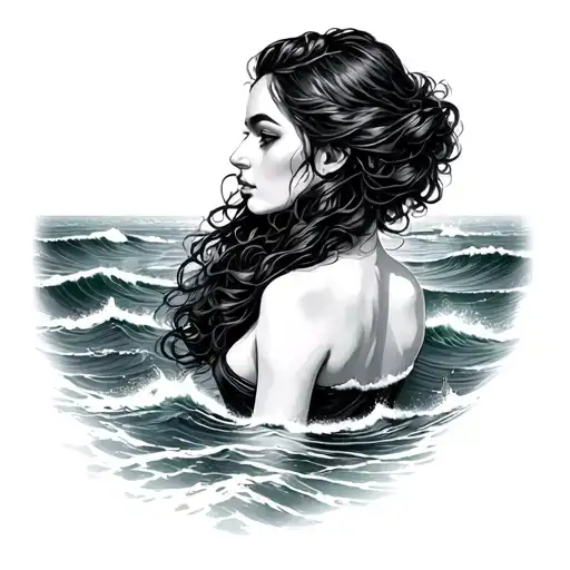 Atlantic Ocean And Back Woman