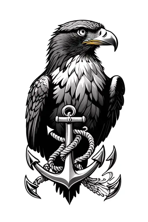 Hawk And Sailor Anchor And Writings