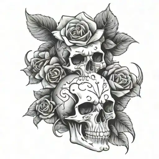 Skull And Roses