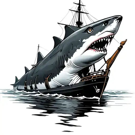 Ship And Shark