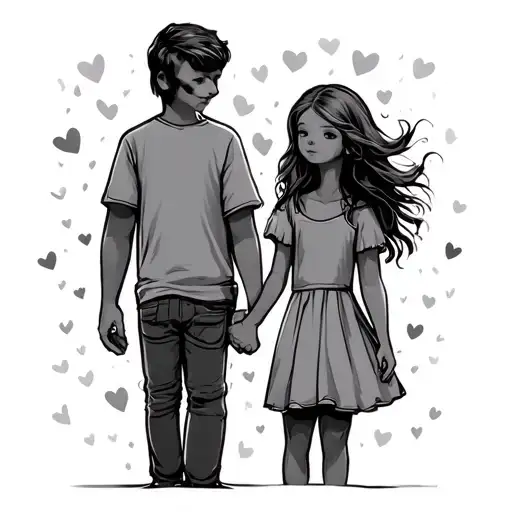 Dad Daughter Holding Hands