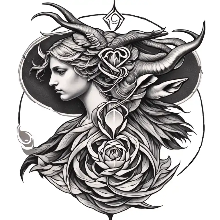Virgo And Taurus Symbol