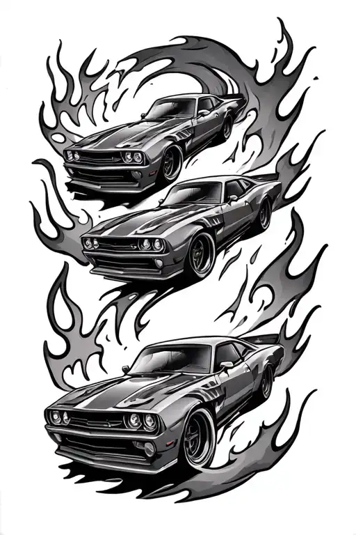 Cars Flames Left Arm