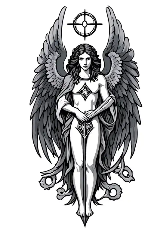 7 Archangels Symbol Tattoo Design Idea