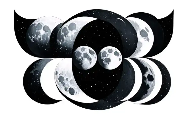 Moon Phases Horizontal