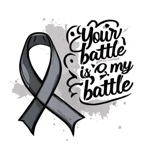 Your Battle Is My Battle Breast Cancer Ribbon