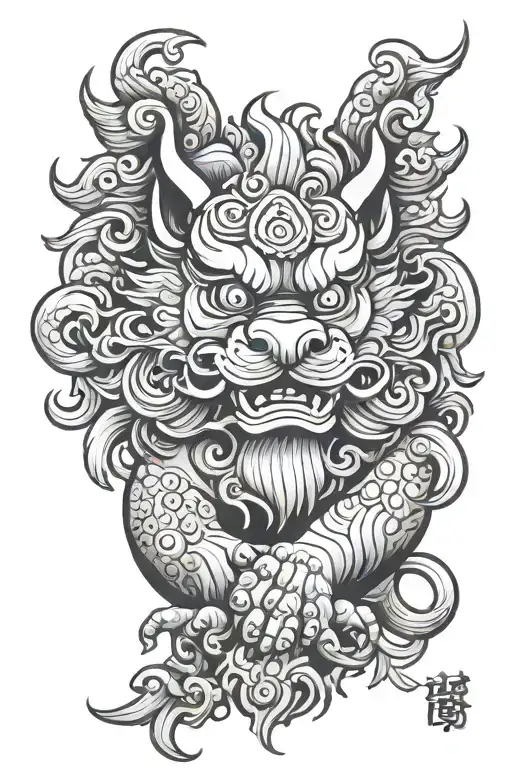 Chinese Foo Dog Paw