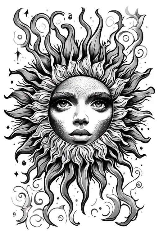 Small Tattoo That Represents The Trip The Party The Sun