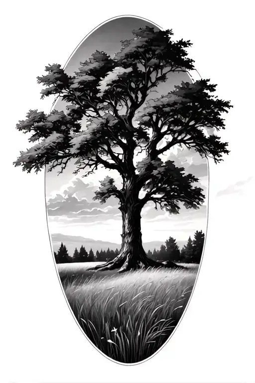 Aspen Tree On A Field