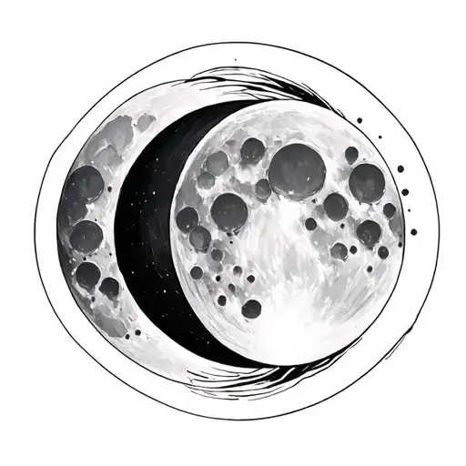 Moon Phase In Line Fine Art