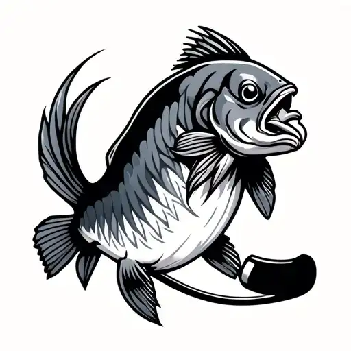 Fish Gaming Hockey Stick