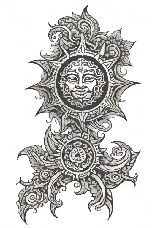 Filipino Sun With Filigree