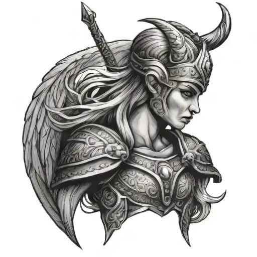 Viking Valkyrie Warrior Woman