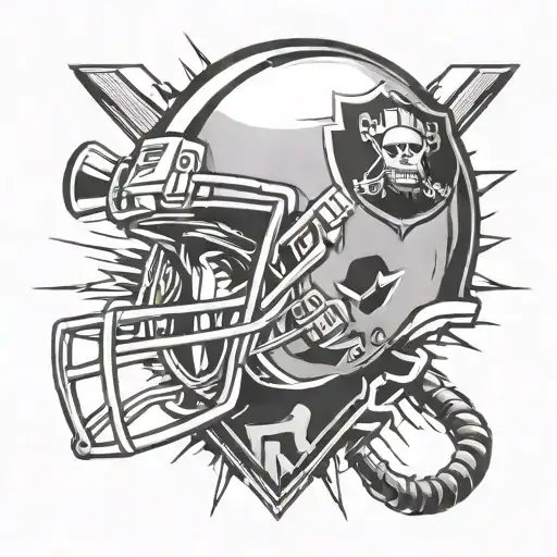 Raiders Football Logo As Electrician