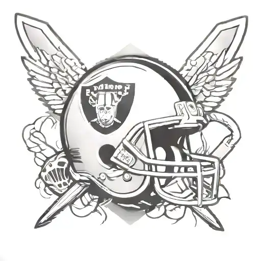 Raiders Football Logo As Electrician
