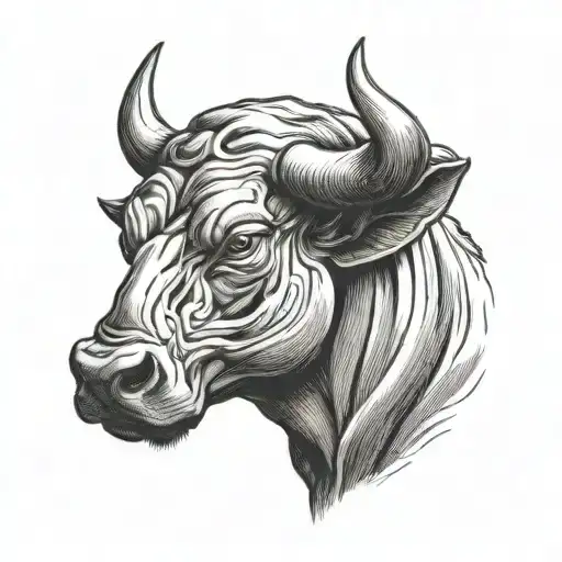 Bull Face Profile Holding