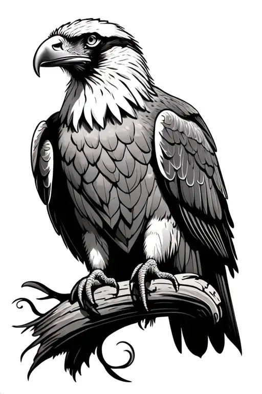 Traditional Eagle Perched