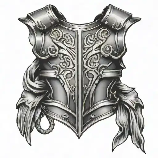Scottish Shoulder Armour Plate Tattoo Design Inspired