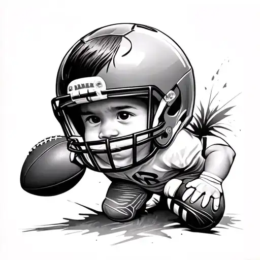 Child With Football Ball