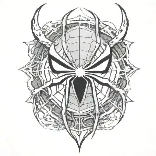 Spider-man Symbol With Symbiot