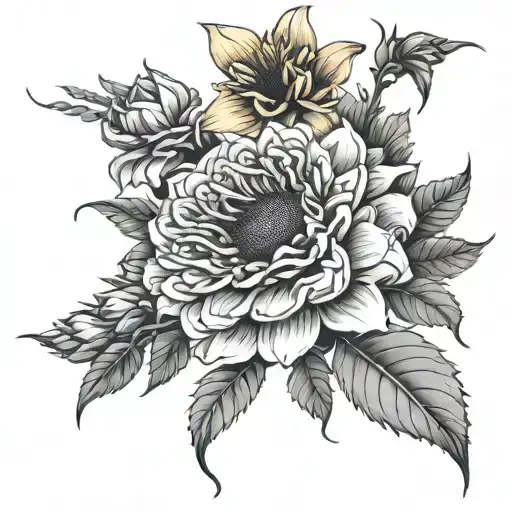 Garden Wrap With Sunflower Kalalilies Carnation Lilac Lavender Dahlia