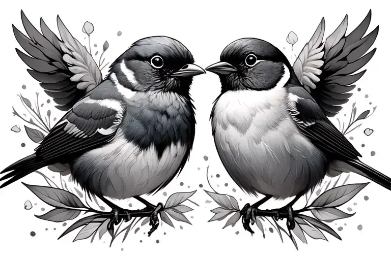 2 Small Birds That Represent The Mother And My Brother Who Watch Over Me