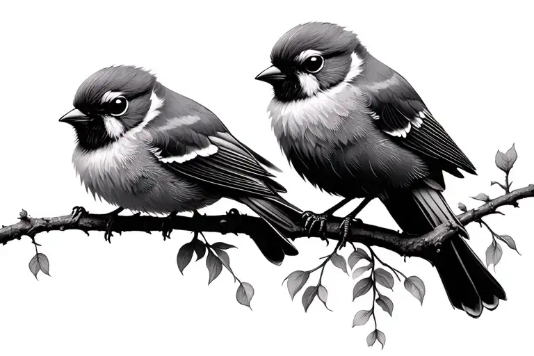 2 Little Birds That Represent My Mother And Brother Who Watch Over Me Looking Towards Me