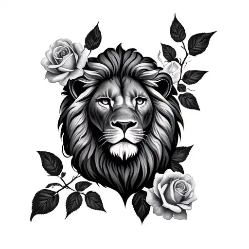 Roses And Lion And Pices