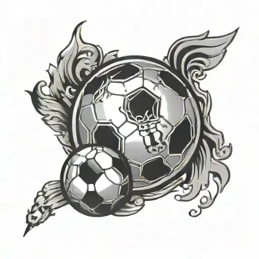 A Soccer Ball With The Kf Dukagjini Logo