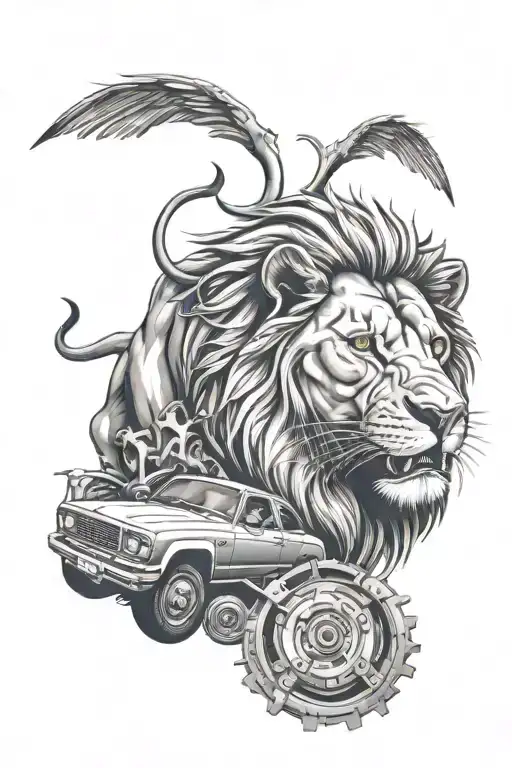 Lion And Car Parts