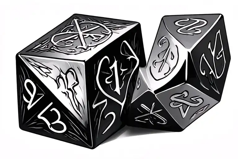 D20 Dice Baldur's Gate 3 Themed