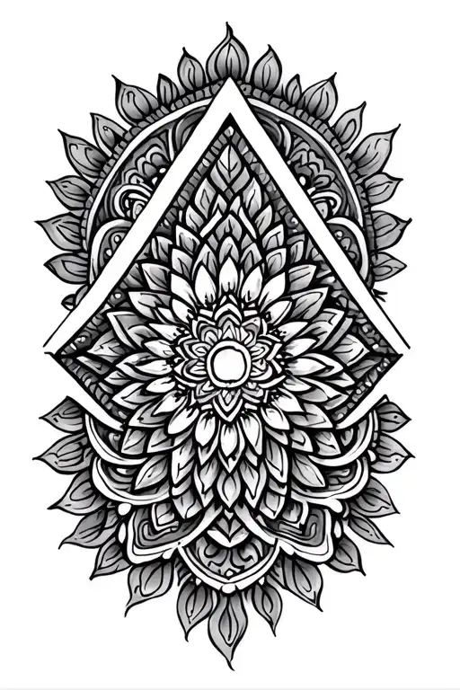 Triangle Mandala With Ornaments