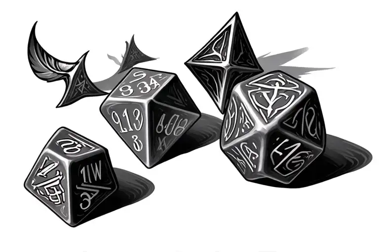 D20 Dice Baldur's Gate 3 Themed