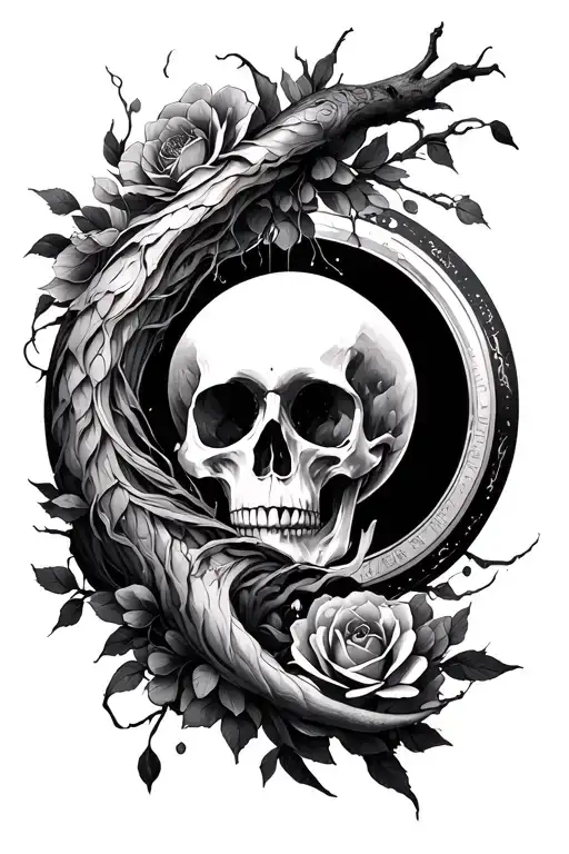Enso Circle With Memento Mori Memento Vivere
