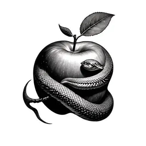 Apple Tree With Serpent Wrapped