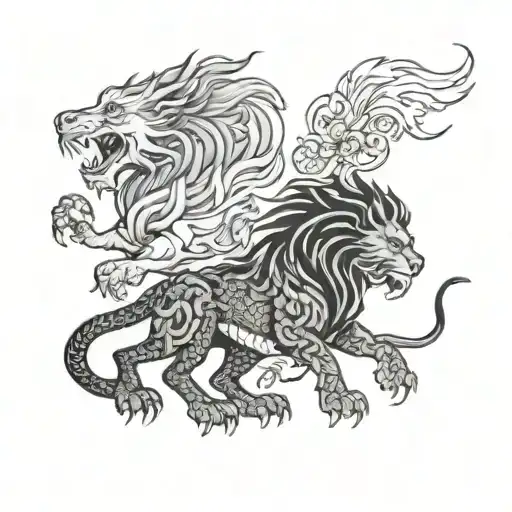 Rilee And Kobi Dragon And Lion