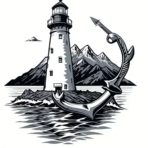 Lighthouse Anchor Mountains Wrench Hudson