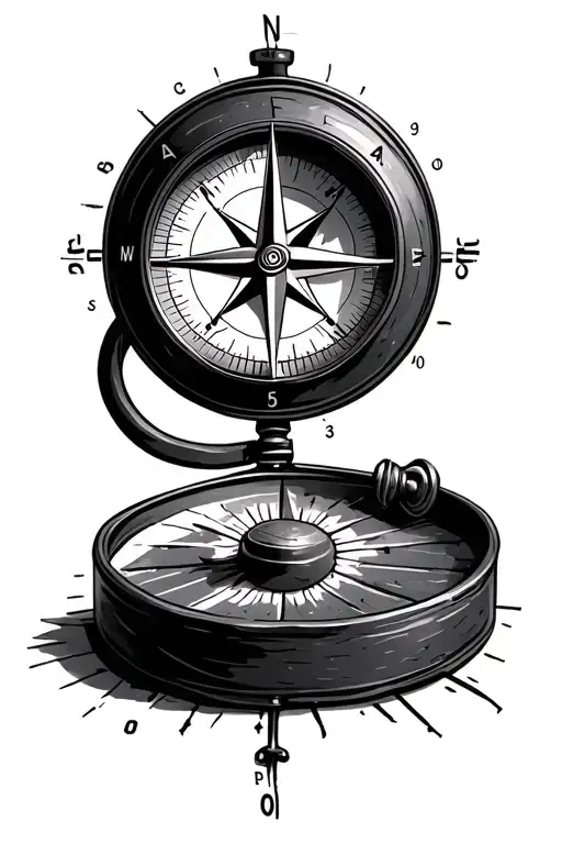 Compass With Coordinates Leading