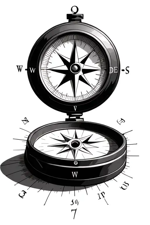 Compass With Coordinates Leading