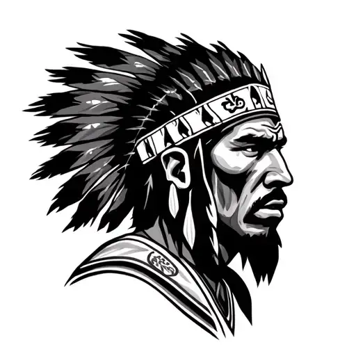 Native Warrior With Basketball Jersey