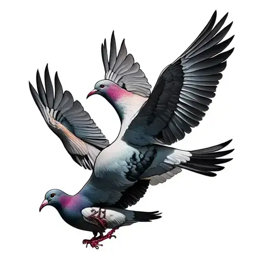 Three Dove A Larger A Medium And A Small